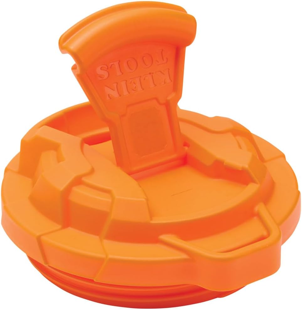 Klein Tools 55580 Stainless Steel Tumbler with Flip-Top Lid, Insulated 20 Oz. Tradesman's Double Wall Vacuum Mug, Slip-resistant Sleeve