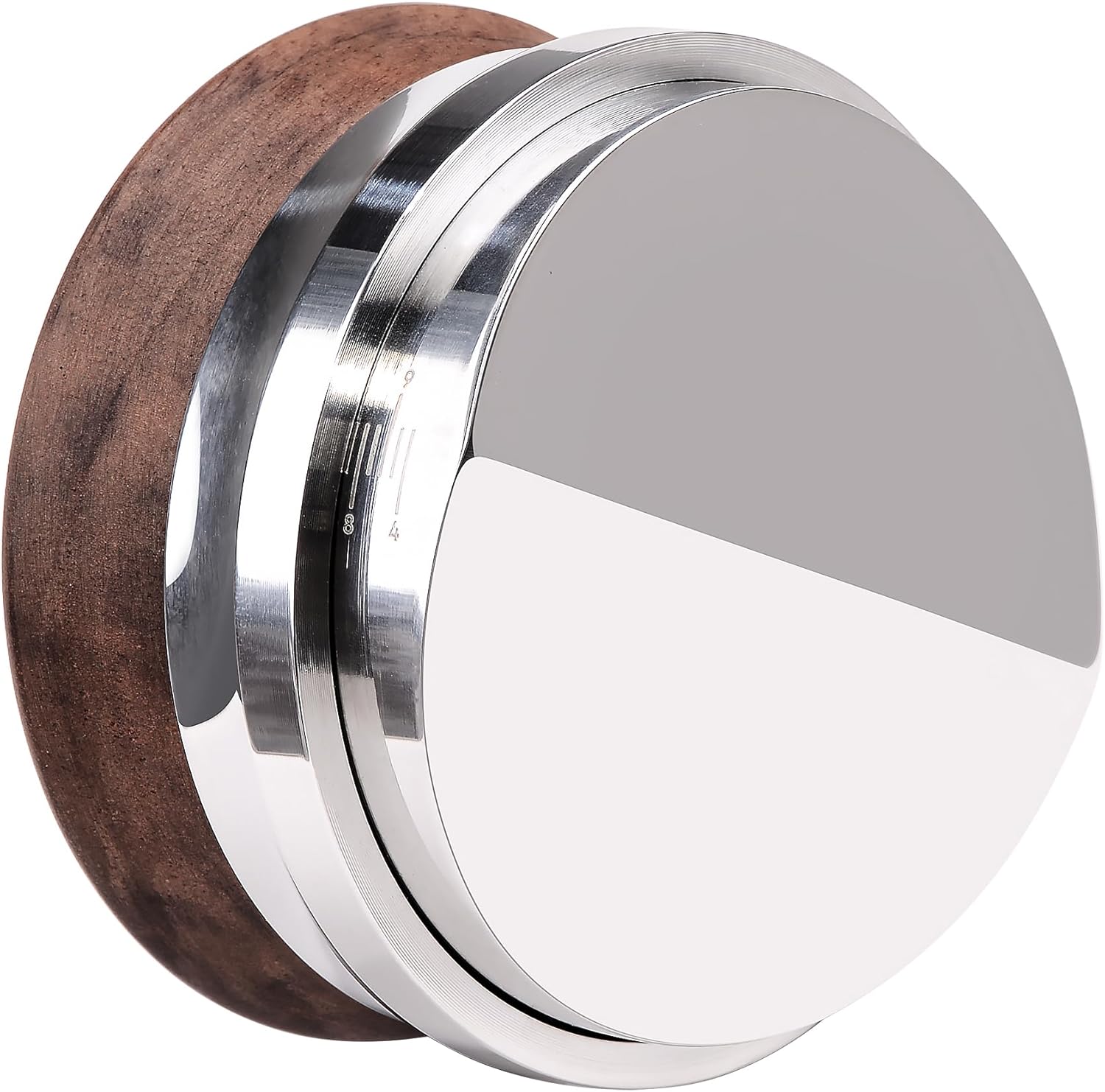 Normcore 53.3mm Coffee Distributor Tool, Heavy Duty Coffee Levelling Tool With Genuine American Walnut Wood, Adjustable Depth Coffee Leveler Fits 54mm Breville Sage Machines