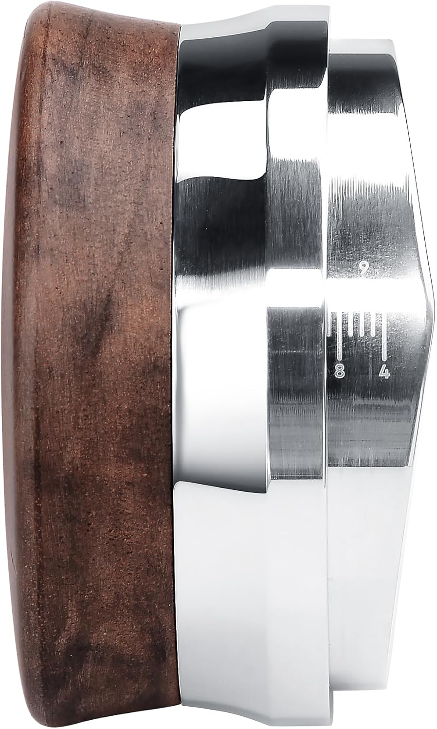 Normcore 53.3mm Coffee Distributor Tool, Heavy Duty Coffee Levelling Tool With Genuine American Walnut Wood, Adjustable Depth Coffee Leveler Fits 54mm Breville Sage Machines